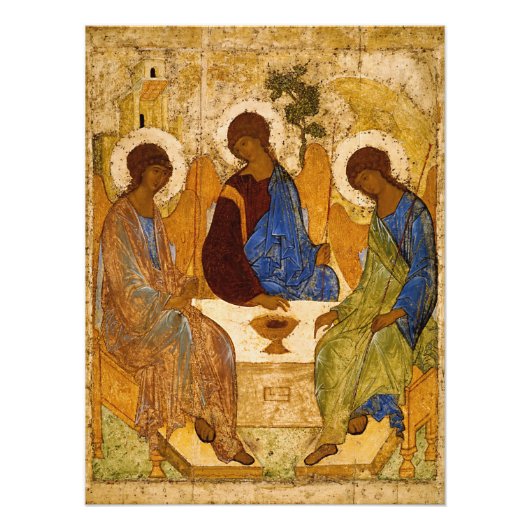 Holy Trinity by Andrey Rublev Foto Afdruk (Voorkant)