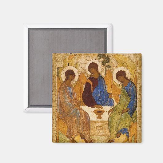 Holy Trinity by Andrey Rublev Magneet (Voorkant / Achterkant)