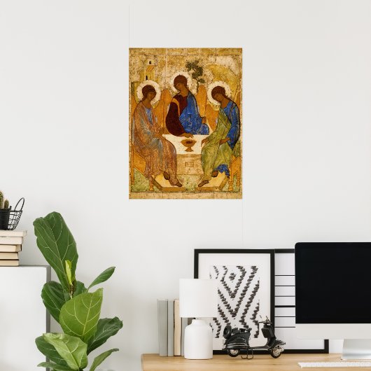 Holy Trinity by Andrey Rublev Poster (Thuiskantoor)