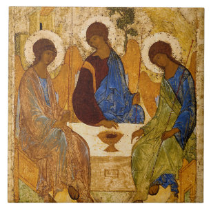 Holy Trinity by Andrey Rublev Tegeltje