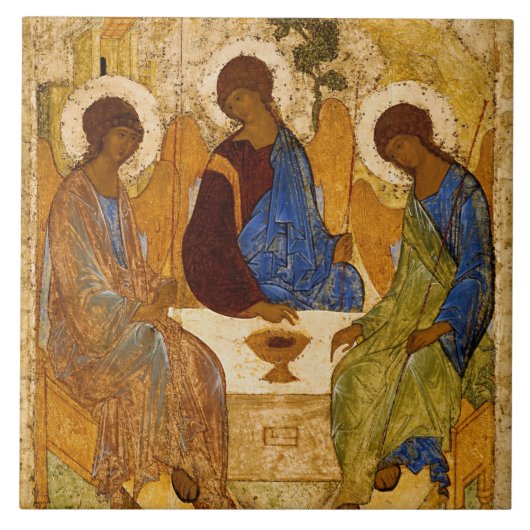 Holy Trinity by Andrey Rublev Tegeltje (Voorkant)