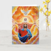 Holy Trinity In Glory beroemd gemaakt door Jenny M Kaart (Gele Bloem)