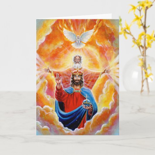 Holy Trinity In Glory beroemd gemaakt door Jenny M Kaart (Gele Bloem)