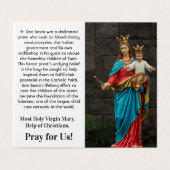 Holy Virgin Mary, Help of Christians, Prayer Card Kaart (Buitenkant ongevouwen)