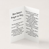 Holy Virgin Mary, Help of Christians, Prayer Card Kaart (Binnen)