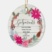 Holy Winter Flowers Godouders Christmas Keramisch Ornament (Links)