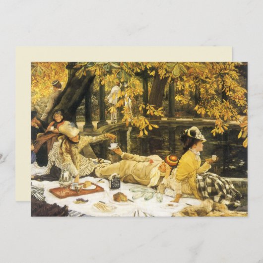 Holyday, de picknick van James Tissot, Victoriaans (Voorkant / Achterkant)