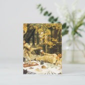 Holyday, de picknick van James Tissot, Victoriaans Briefkaart (Staand voorkant)
