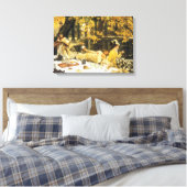 Holyday, de picknick van James Tissot, Victoriaans Canvas Afdruk (Insitu (Slaapkamer))