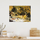 Holyday, de picknick van James Tissot, Victoriaans Poster (Keuken)