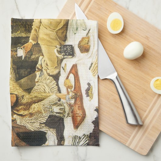 Holyday, de picknick van James Tissot, Victoriaans Theedoek (Quarter Fold)