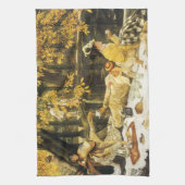 Holyday, de picknick van James Tissot, Victoriaans Theedoek (Verticaal)