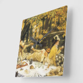 Holyday, de picknick van James Tissot, Victoriaans Vierkante Klok (Hoek)