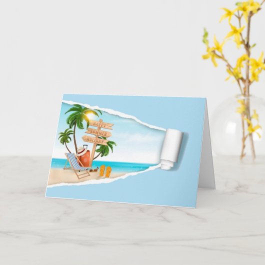 Holyday Kaart (Gele Bloem)