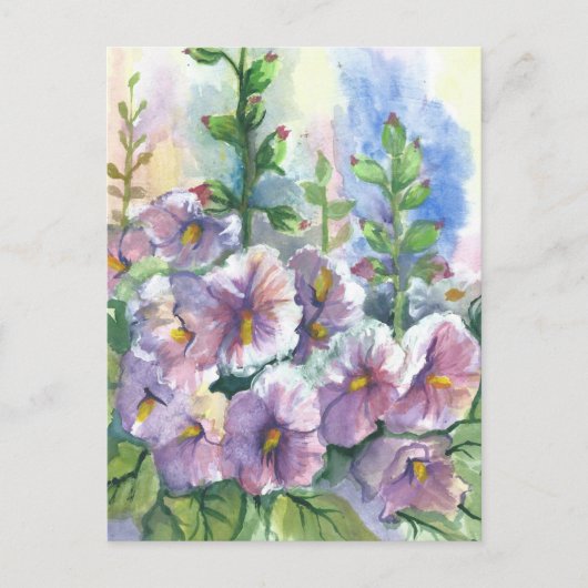 Holyhocks Briefkaart (Voorkant)
