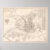  Holyoke & Chicopee MA Map (1921) Poster (Voorkant)