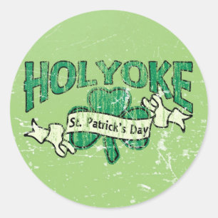 Holyoke St. Patrick's Day Retro Ronde Sticker
