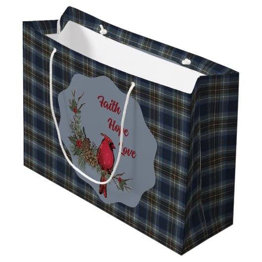 Holyrood Scottish Clan Tartan  Cardinal Groot Cadeauzakje (Voorkant Gekanteld)