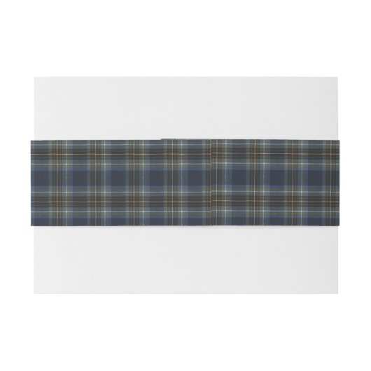 Holyrood Scottish Tartan Invitation Belly Band Uitnodigingen Wikkel (Achterkant Voorbeeld)