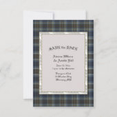 Holyrots Scottish Tartan met Pearl Lijst Save The Date (Voorkant)