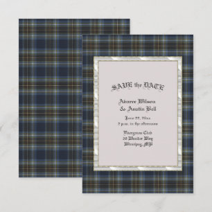 Holyrots Scottish Tartan met Pearl Lijst Save The Date