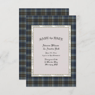 Holyrots Scottish Tartan met Pearl Lijst Save The Date
