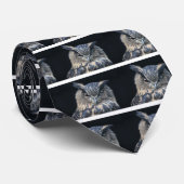 Holzauge sei wachsam - blinzelnder Uhu Stropdas (Opgerold)