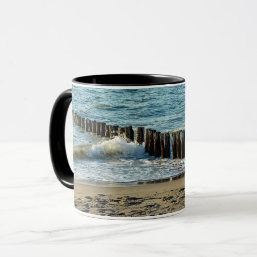 Holzbuhnen an der Nordsee Mok (Voorkant links)