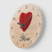 Holzhintergrund houdt van je grote klok (Hoek)