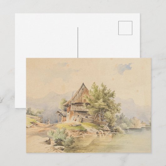 Holzhütte am See - Carl Lafite Briefkaart (Voorkant / Achterkant)