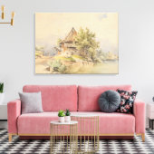 Holzhütte am See - Carl Lafite Canvas Afdruk (Insitu (Woonkamer))