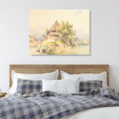Holzhütte am See - Carl Lafite Canvas Afdruk (Insitu (Slaapkamer))