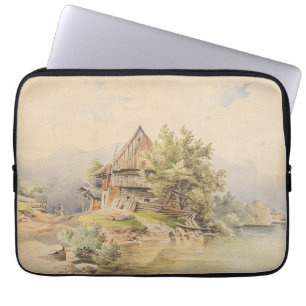 Holzhütte am See - Carl Lafite Laptop Sleeve