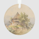Holzhütte am See - Carl Lafite Ornament (achterkant)