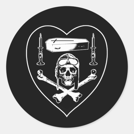 Homage à Nungesser Ronde Sticker (Voorkant)