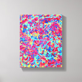 Homage à Pollock 1, levendige verfdruppelcanvas Canvas Afdruk