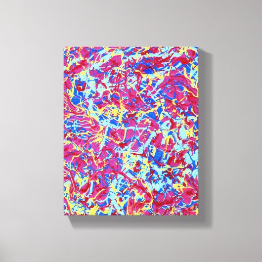 Homage à Pollock 1, levendige verfdruppelcanvas Canvas Afdruk (Voorkant)