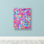 Homage à Pollock 1, levendige verfdruppelcanvas Canvas Afdruk (Insitu (Houten vloer))