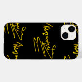 HOMAGE AAN MOZART 3D Gold Signature Composer Black Case-Mate iPhone Case (Achterkant (horizontaal))