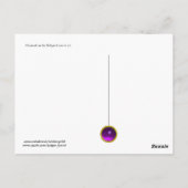 HOMAGE AAN MOZART 3D Gold Signature Composer Paars Briefkaart (Achterkant)