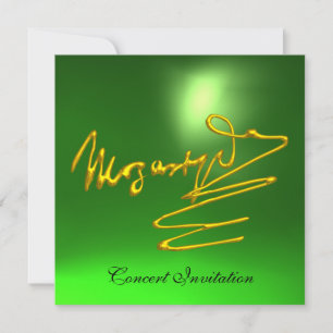 HOMAGE AAN MOZART 3D Gold Signature Green Concert Kaart