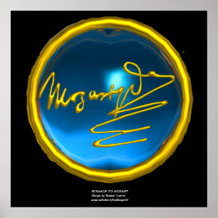 HOMAGE AAN MOZART, Blauwe Sapphire kolossale groot Poster