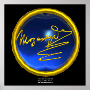 HOMAGE AAN MOZART, Blauwe Sapphire kolossale groot Poster
