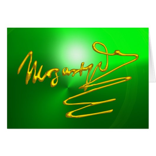 HOMAGE AAN MOZART Gold Handtekening Composer Green (Voorkant Horizontaal)
