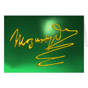 HOMAGE AAN MOZART Gold Handtekening Composer Green