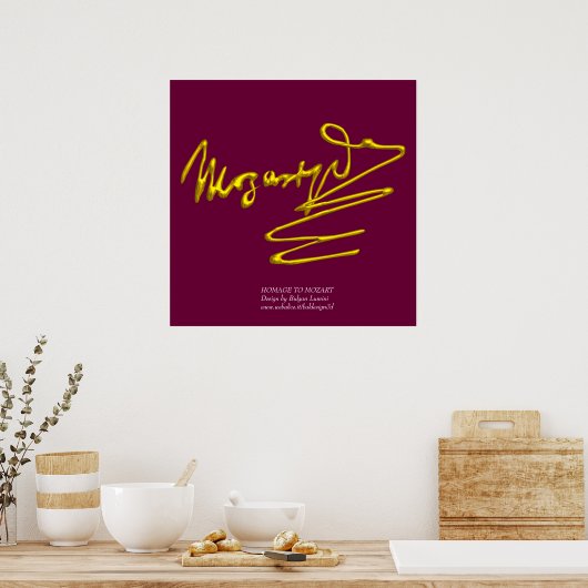 HOMAGE AAN MOZART, kolossale grootte Poster (Keuken)