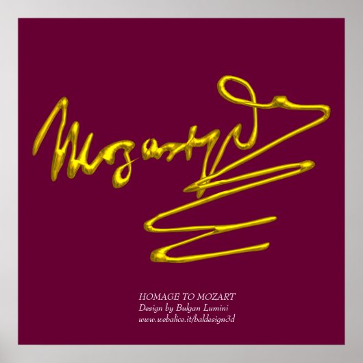 HOMAGE AAN MOZART, kolossale grootte Poster (Voorkant)