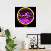 HOMAGE AAN MOZART, Paarse Amethyst kolossale groot Poster (Thuiskantoor)