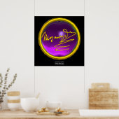 HOMAGE AAN MOZART, Paarse Amethyst kolossale groot Poster (Keuken)