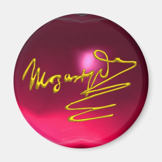 HOMAGE AAN MOZART, rode roze ruby Magneet (Voorkant)